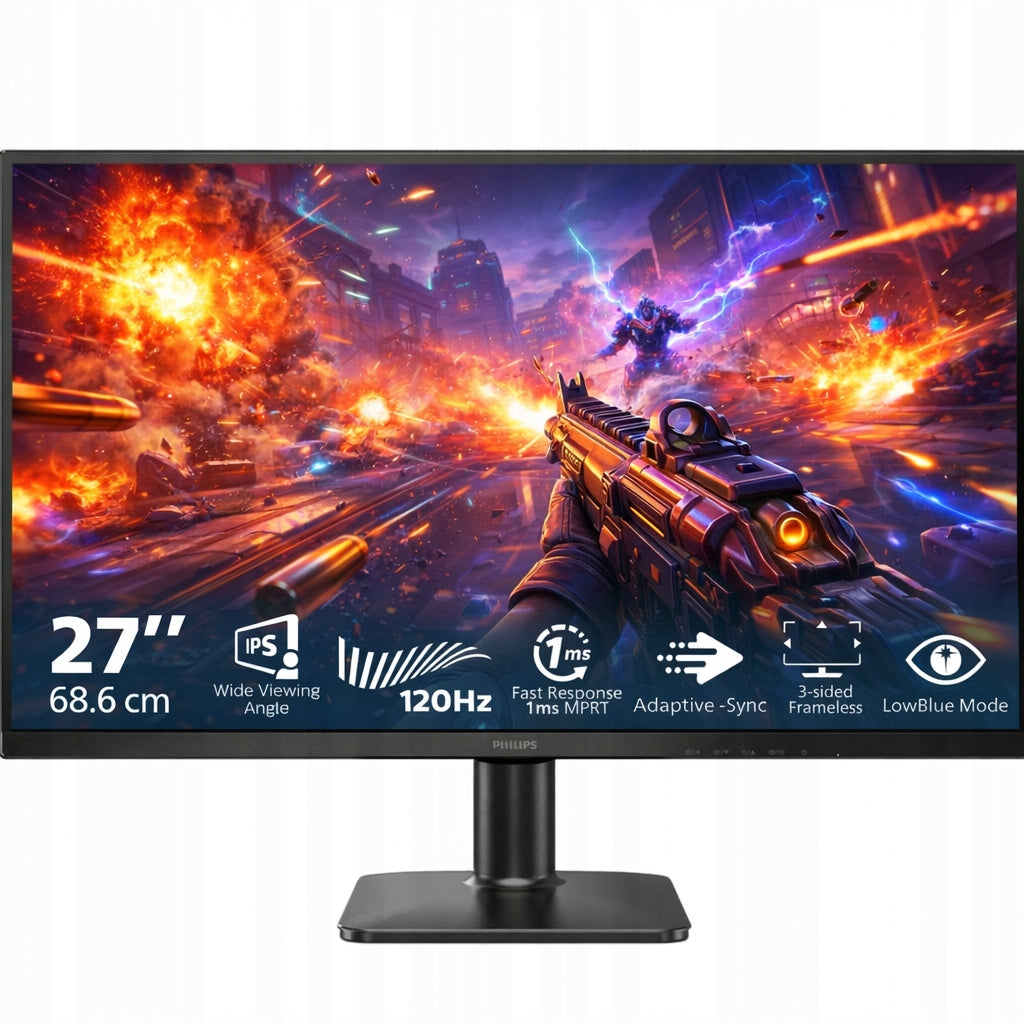 Philips Monitor Bezramkowy Gamingowy PHILIPS 27 Cali 120HZ 1MS MPRT IPS HDMI ASYNC