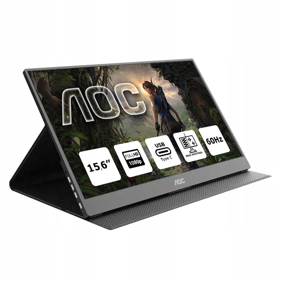AOC MOBILNY MONITOR AOC 16T20 IPS FULL HD USB-C GŁOŚNIKI 15,6