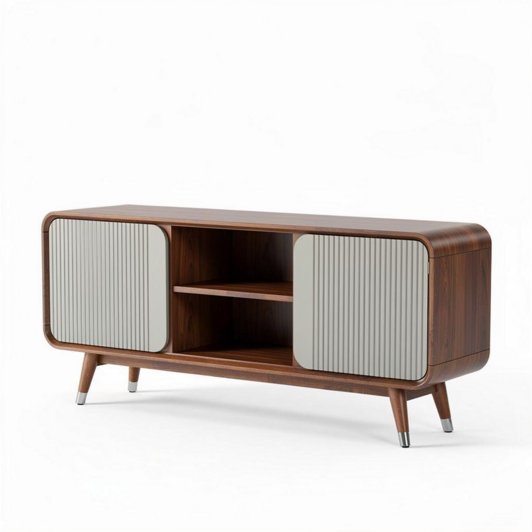 Stolik RTV do salonu z drewna i płyty MDF - 150 x 40 x 60cm