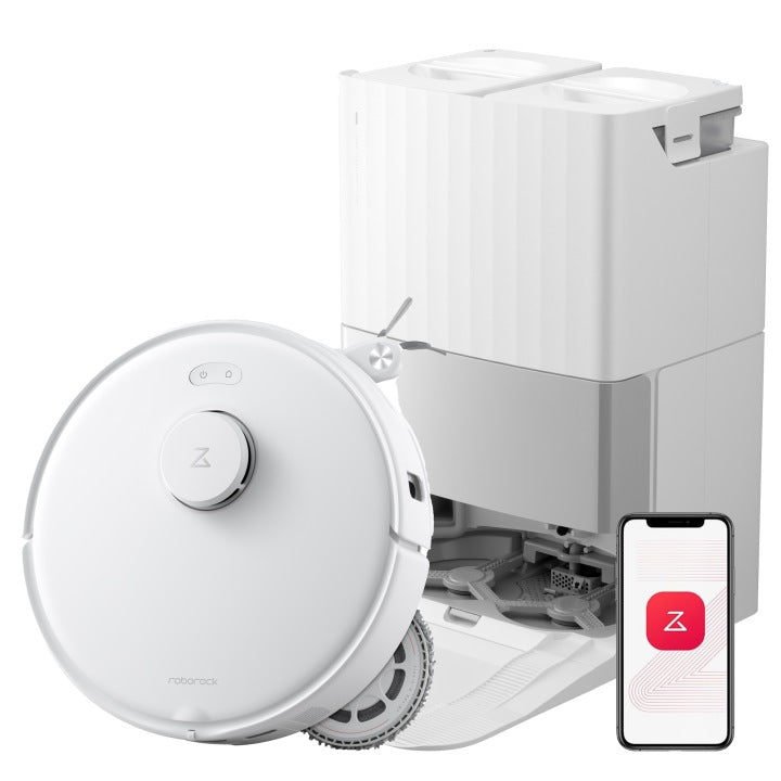Roborock Robot sprzątający Roborock Qrevo Edge 5V1 mopowanie FlexiArm biały 18500Pa