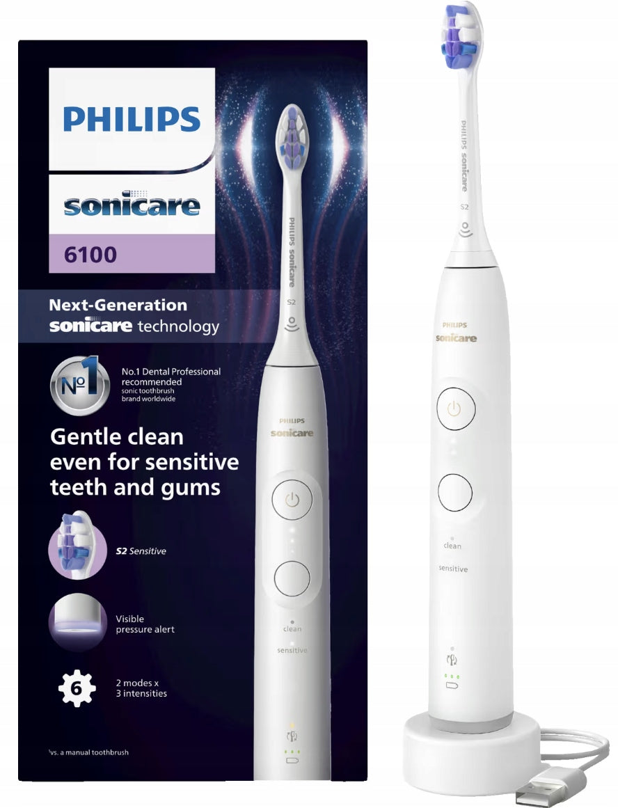 SZCZOTECZKA SONICZNA PHILIPS SONICARE 6100 HX7400 DO ZĘBÓW NOWA GENERACJA(SZCZOTECZKA SONICZNA PHILIPS SONICARE 6100 HX7400 DO ZĘBÓW NOWA GENERACJA)