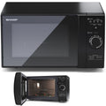 KUCHENKA MIKROFALOWA SHARP MIKROFALÓWKA CZARNA YC-GG02E-B 700W 20L