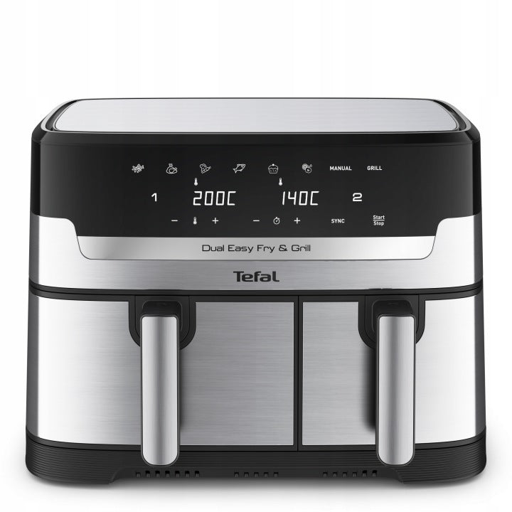 Tefal Frytkownica beztłuszczowa Tefal Grill EY905D 8.3l dwukomorowa Air Fryer(Frytkownica beztłuszczowa Tefal Grill EY905D 8.3l dwukomorowa Air Fryer')