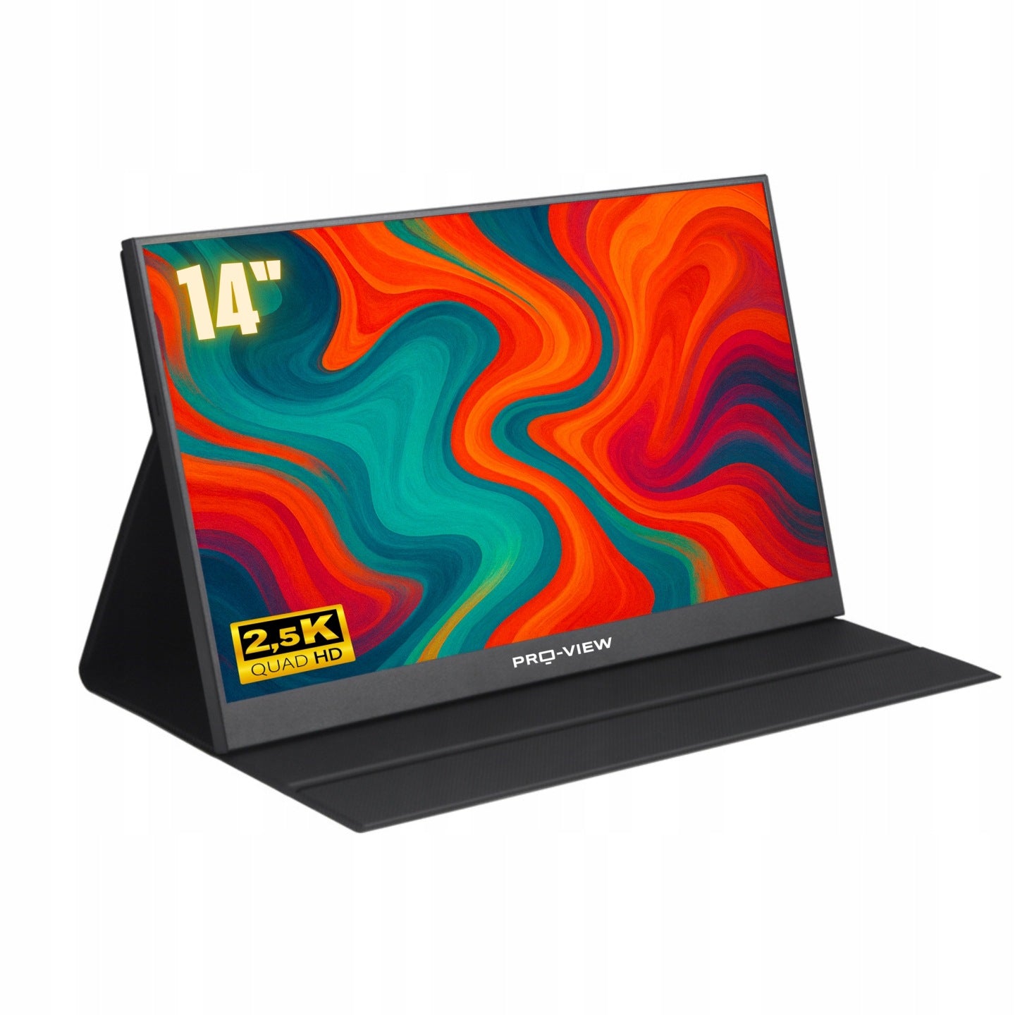 PRO-VIEW Przenośny Monitor 14 2.5K, 2560x1600, Pro-View, IPS, HDR, VESA, 100% sRGB